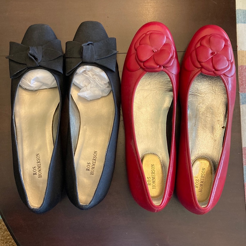 Ros Hommerson 9.5N narrow flats, both for $10